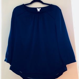 J. Crew blouse, Navy, Size M